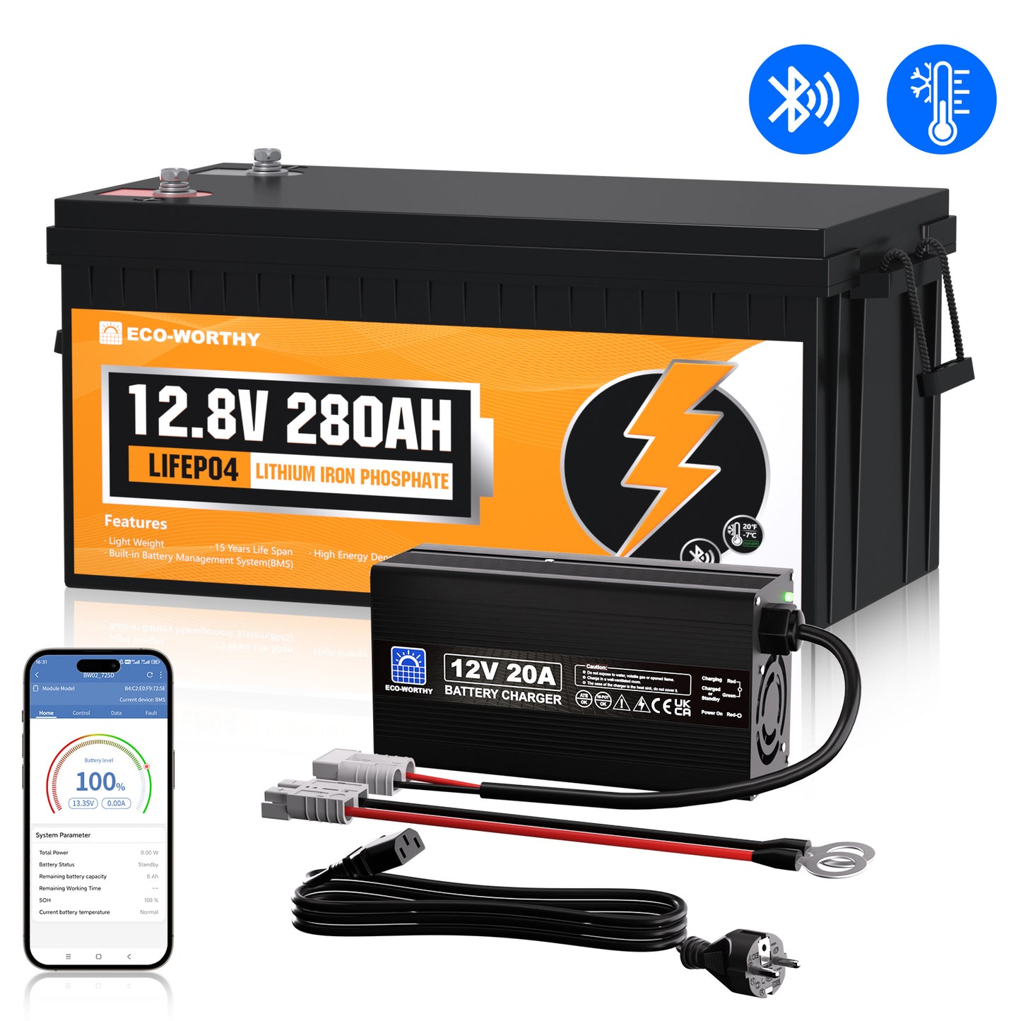 12V-280Ah-LiFePO4-Lithium-Battery--with-Bluetooth-and-Low-Temp-Protection-5-1