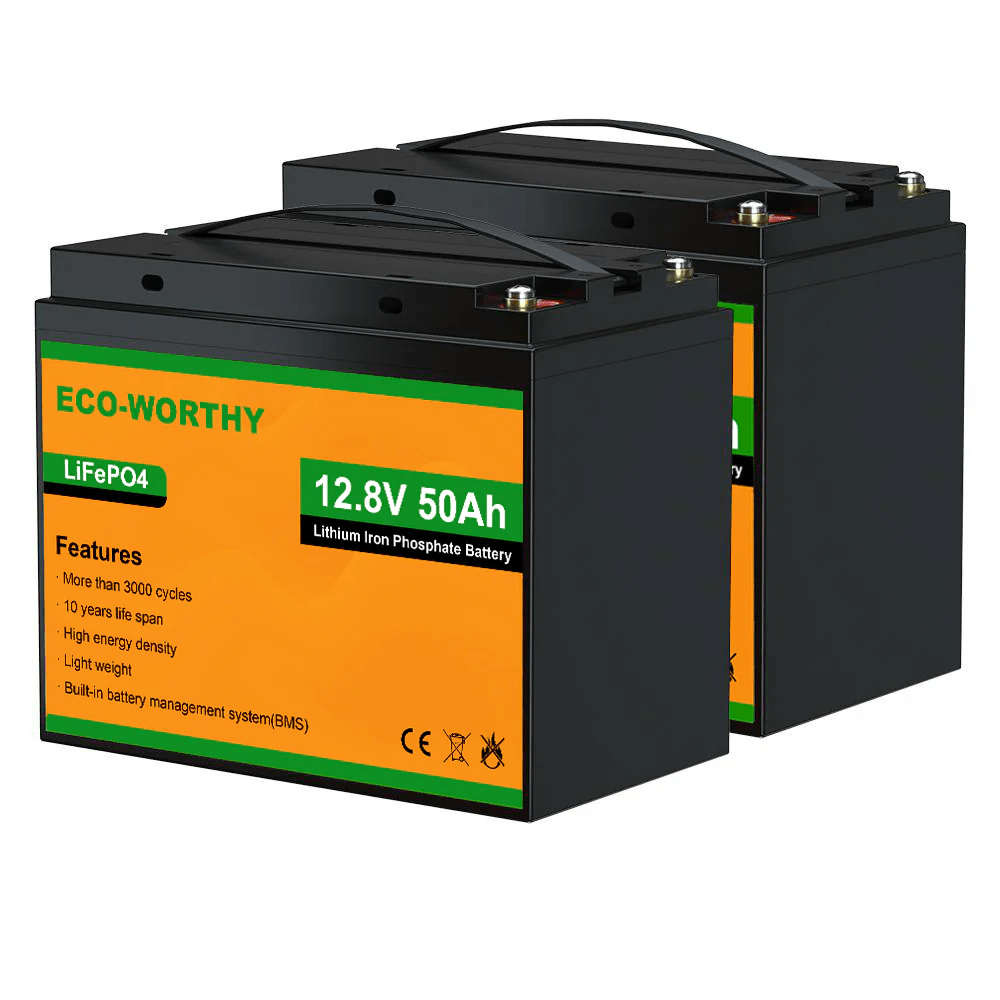 12V 50Ah LiFePO4 Lithium Battery - eco - worthy - uk
