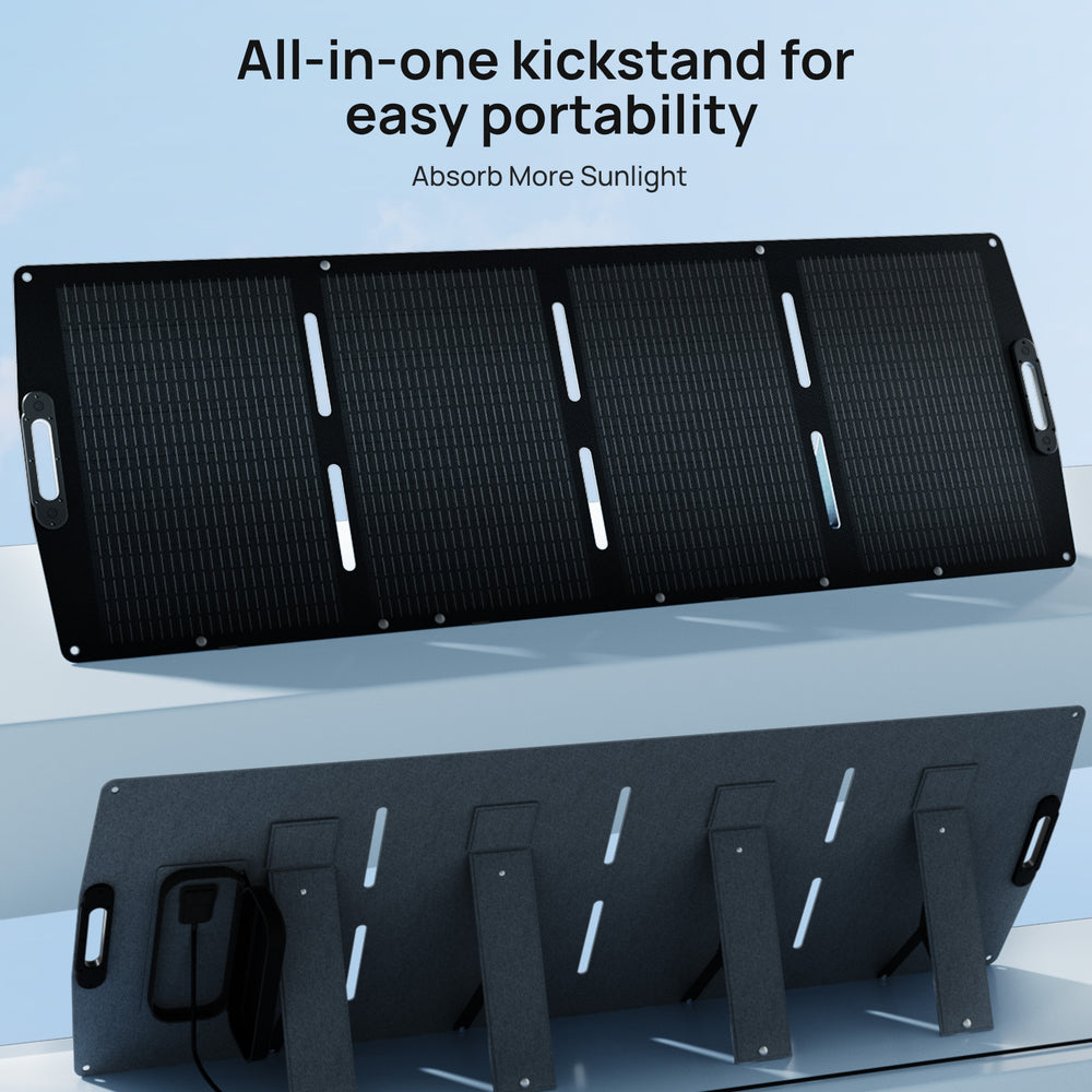 200W12VFoldableSolarPanelSuitcaseforOutdoorCampingRV6