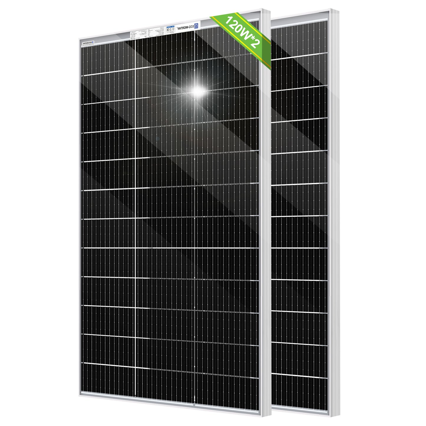 Bifacial 120W 12V Monocrystalline Solar Panel