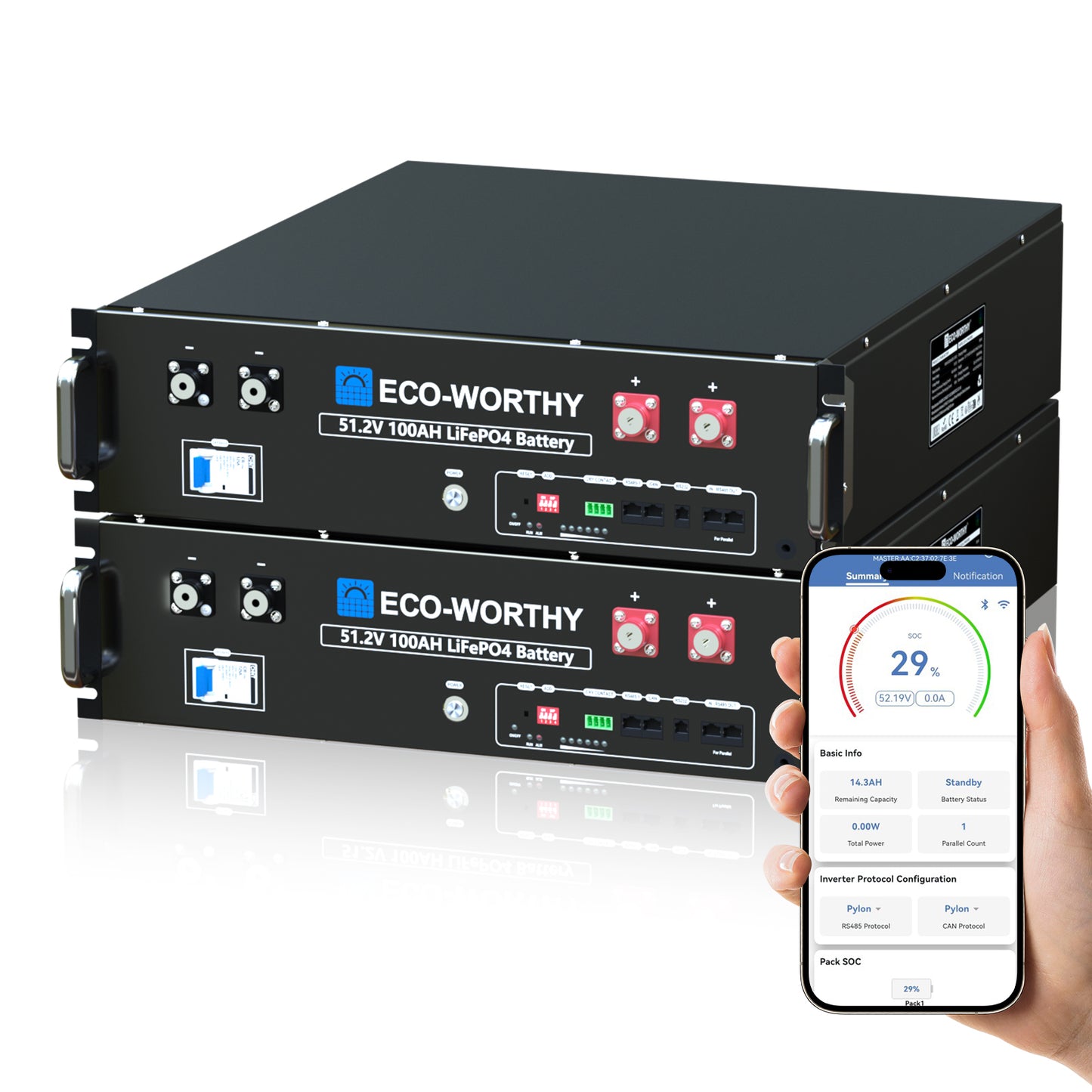 ECO-WORTHY_48V_51.2V_100Ah_Server_Rack_Battery_5.12kWh_Lithium_Battery_3U_Size_With_Bluetooth_Wifi01-2