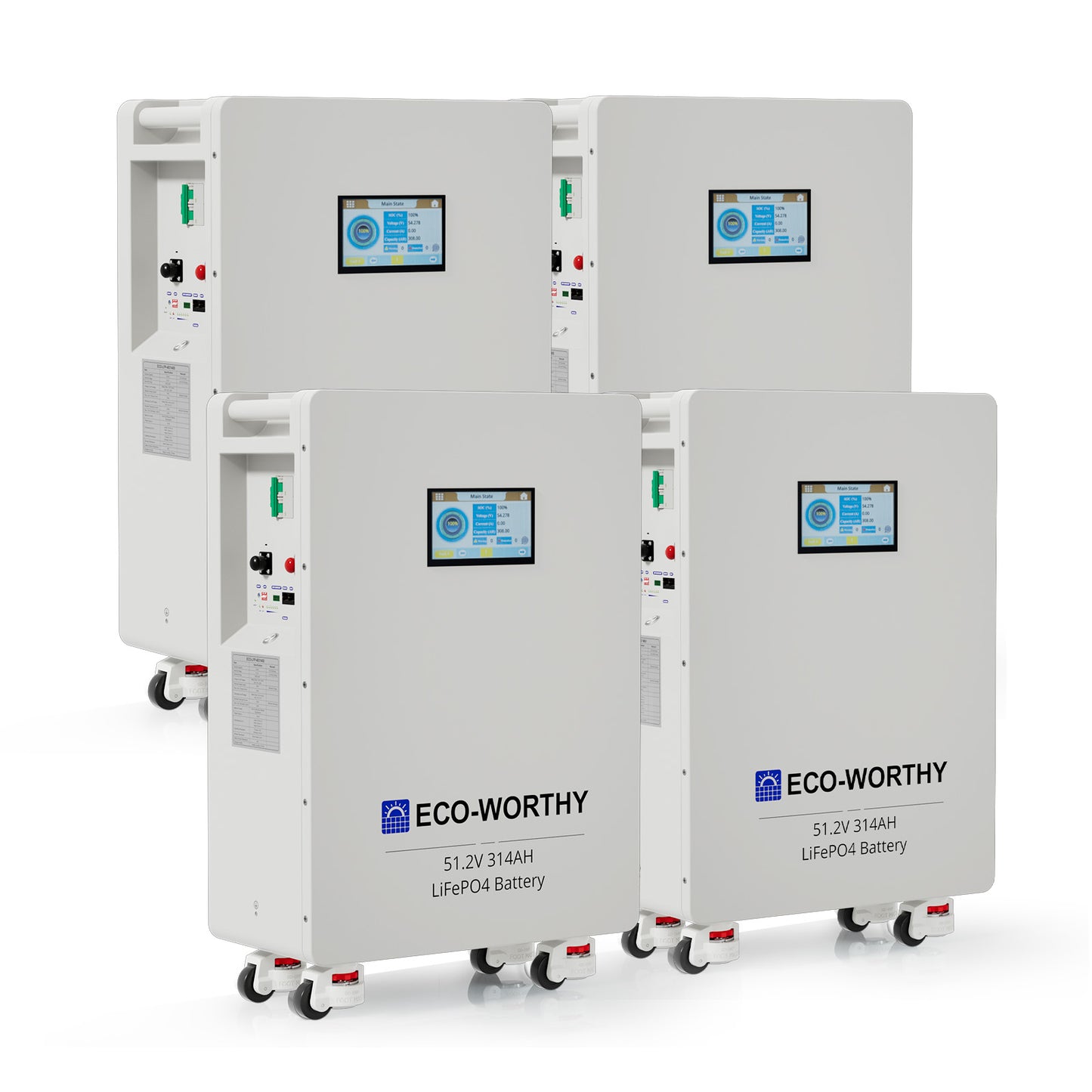 Eco-Worthy 48V 314Ah Lifepo4 Lithium Battery with Bluetooth & WiFi and 16kWh for Home Solar & Backup - eco-worthy-uk