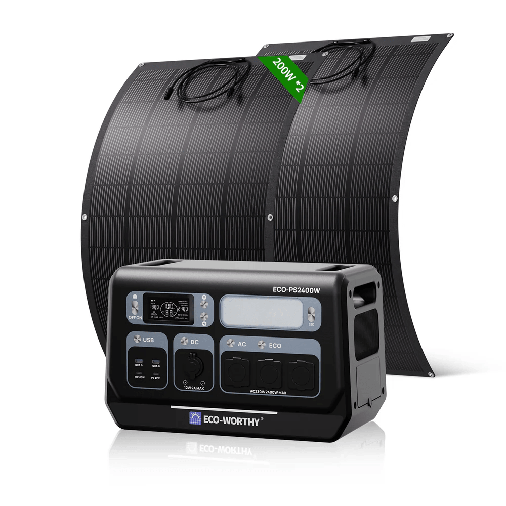 Eco Worthy 2400W Portable Power Station with 2048Wh Lithium Battery - eco-worthy-uk