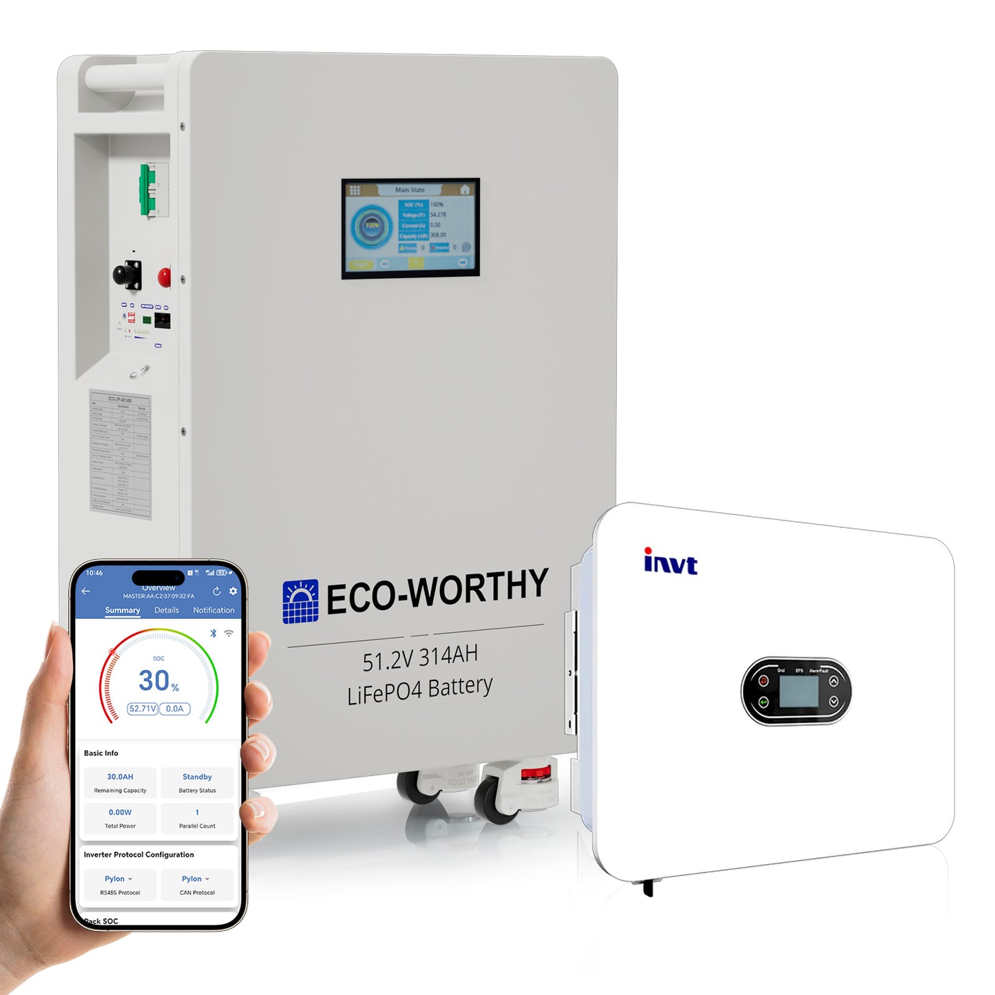 Eco-Worthy INVT 6kW 48v IP66 Hybrid Inverter With G99 Certified - eco-worthy-uk