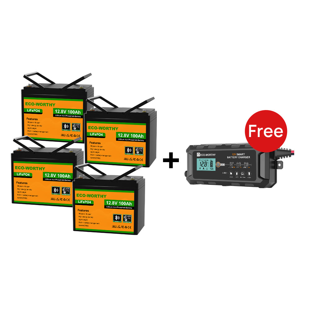 LiFePO4 12V 100Ah Lithium Battery With Bluetooth And Low-temperature Protection