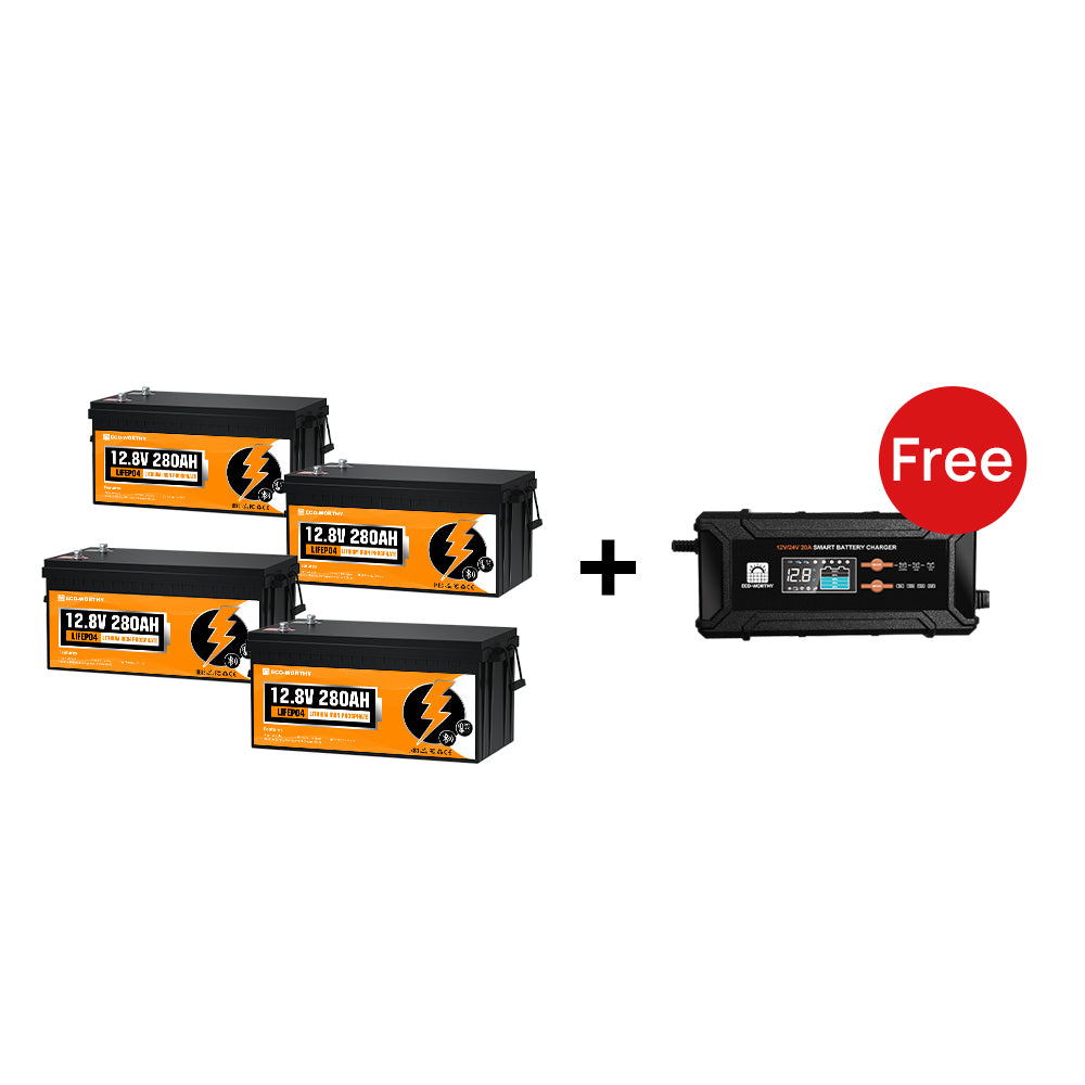 12V 280Ah LiFePO4 Lithium Battery with Bluetooth and Low-Temp Protection