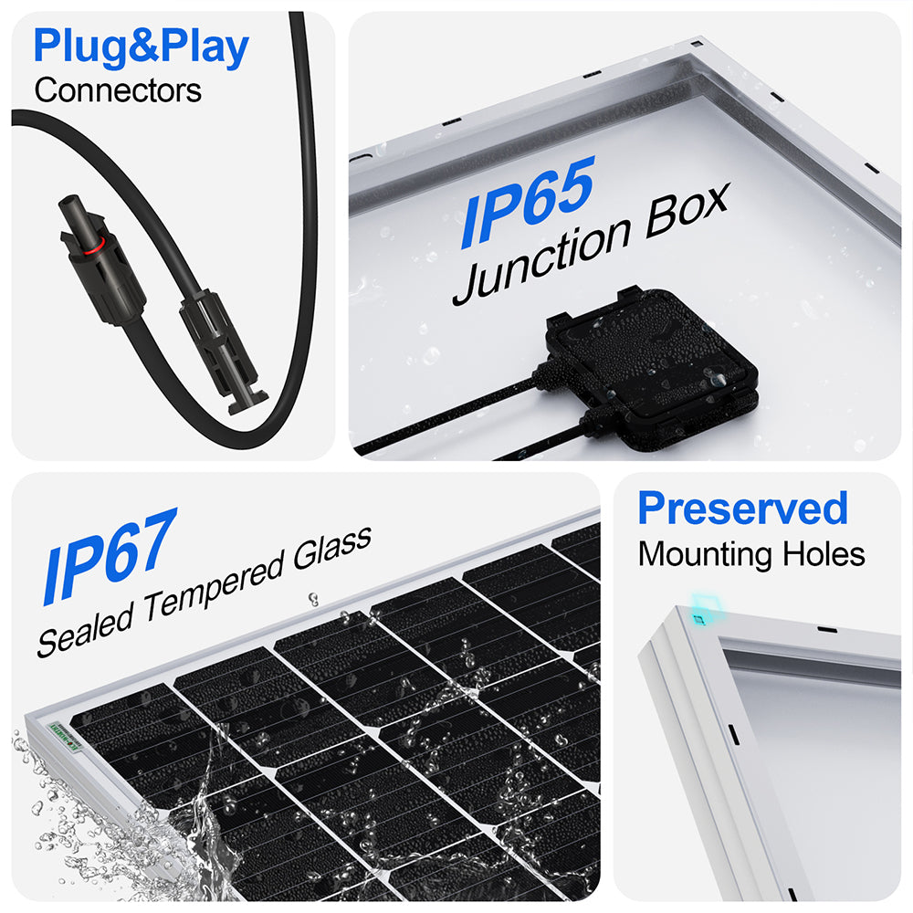 120W 240W 12V (1/2x120W) Complete Off Grid Solar Kit