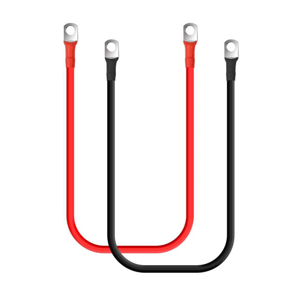 10AWG red and black battery interconnect cables with M5 connectors.