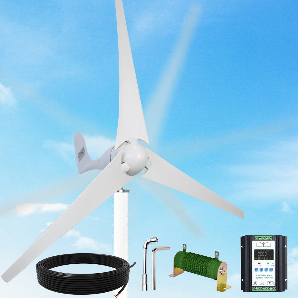 400W wind turbine suitable for roof, farm, and boat installations