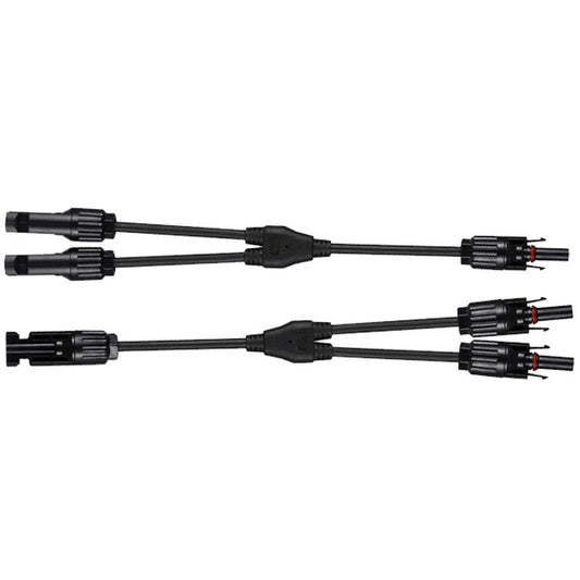 12AWG MC4 Y parallel connector for efficient solar panel connections