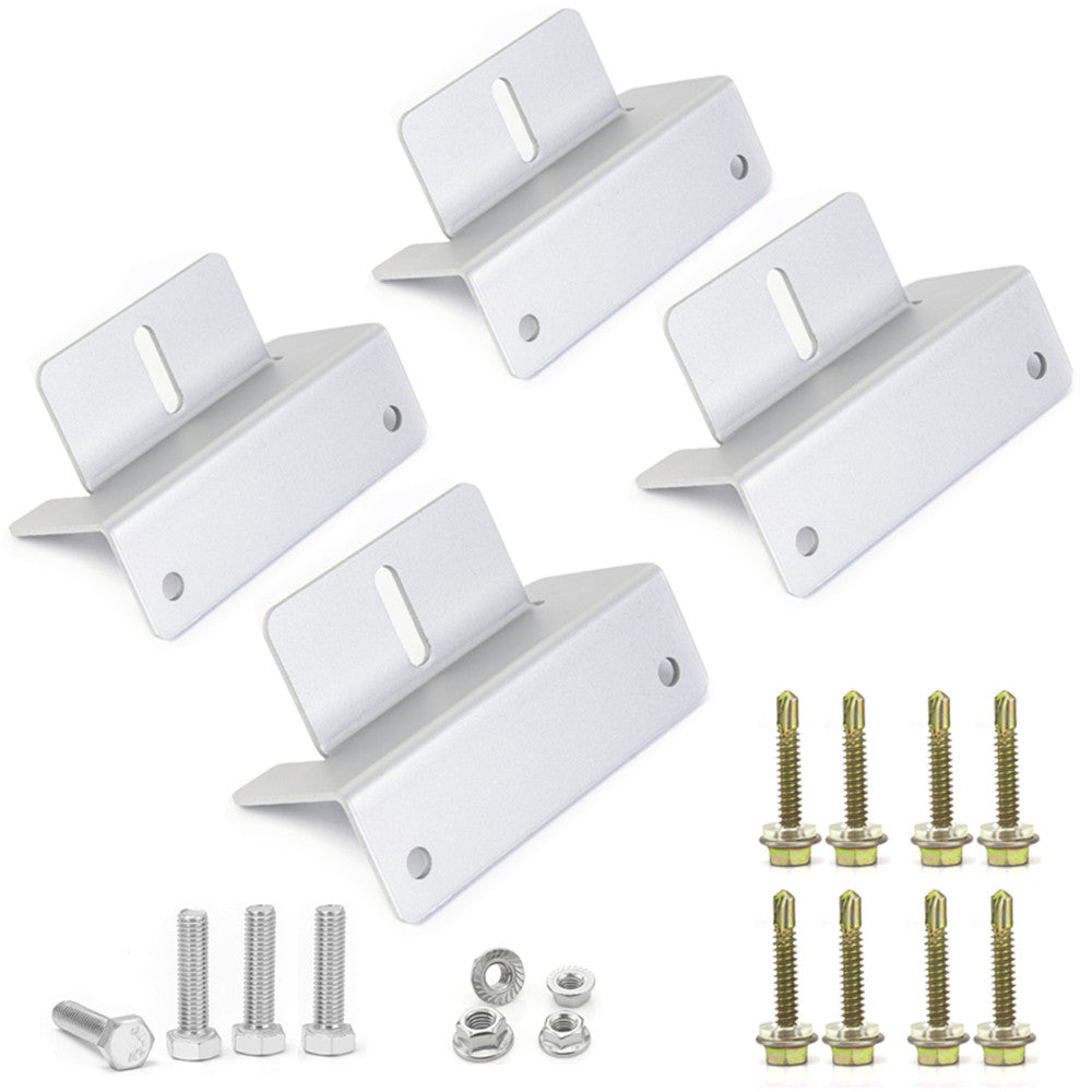 Z Style solar panel mounting bracket technical drawing with dimensions.