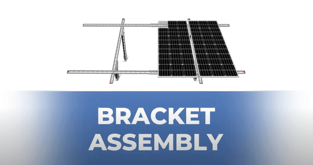 How to assemble a ground bracket that can hold 4-piece solar panels - eco-worthy-uk