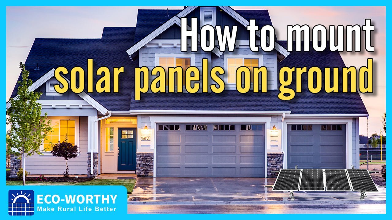 How to mount solar panels on ground : adjustable folding legs, support Boat, RV, Off Grid System - eco-worthy-uk