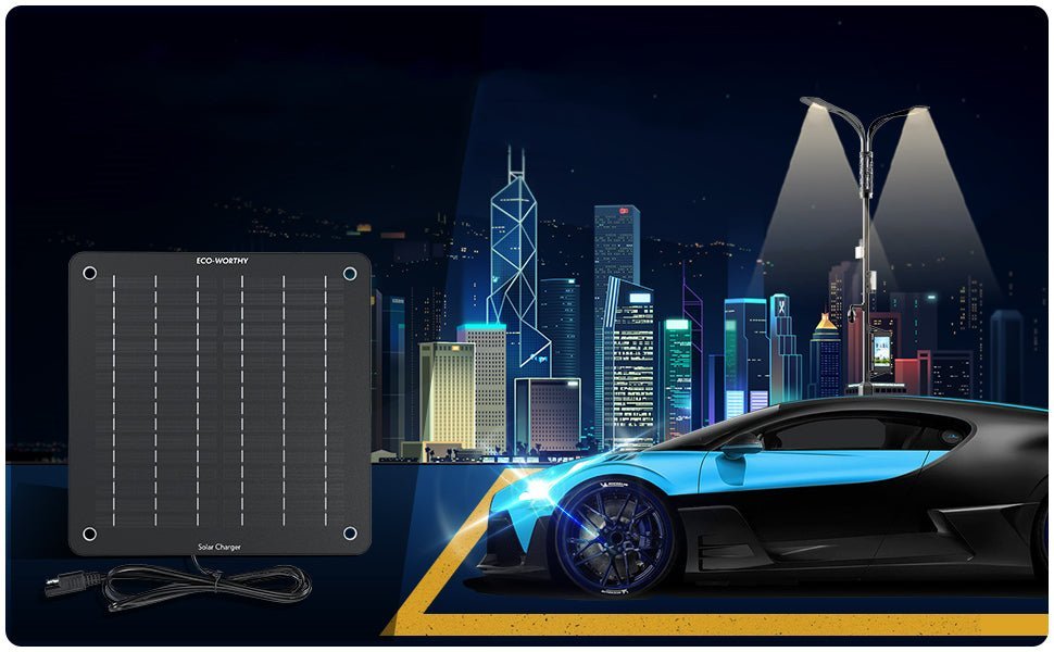 what is a solar trickle charger: a battery maintainer of your car! - eco-worthy-uk