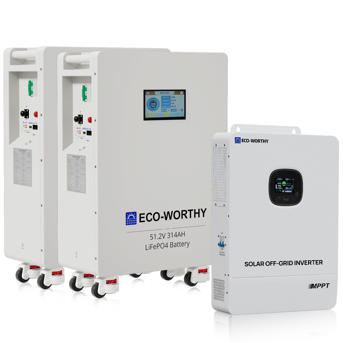 Eco-Worthy 16KWh Home Backup Power Bundle With 48V 314Ah LiFePO4 Lithium Battery and 10kW 48V AIO Off Grid Inverter - eco-worthy-uk
