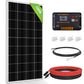 Scenes showing solar power use for camper, RV, and trailer applications.