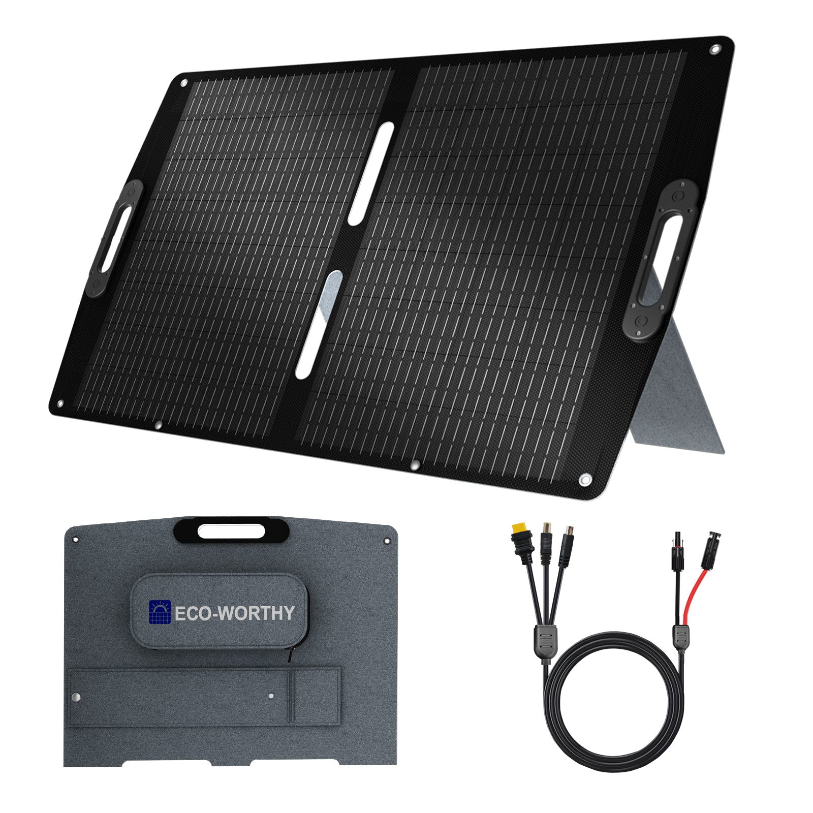 100W Foldable Solar Panel Suitcase Outdoor Camping RV