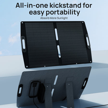 100W 12V Foldable Solar Panel Suitcase for Outdoor Camping RV - eco - worthy - uk