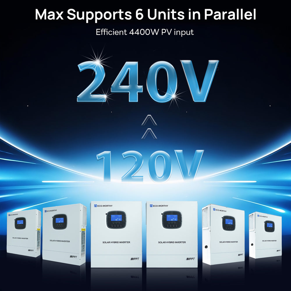 1170W 48V (6x Bifacial 195W) Complete MPPT Off Grid Solar Kit - eco - worthy - uk