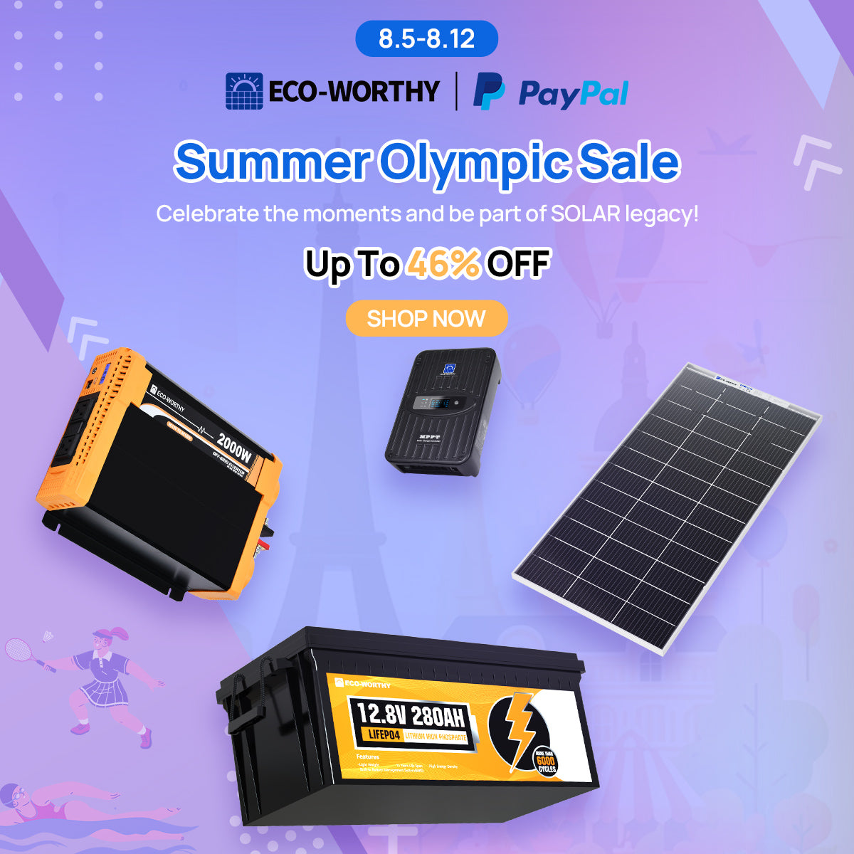 ECO-WORTHY: Solar Panel Kits & Lithium Battery &DIY Solar Power System