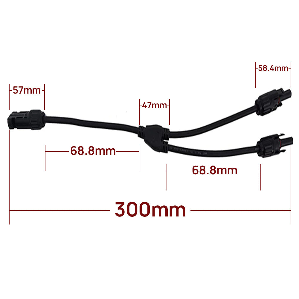 12AWG 1 Pair Solar MC4 Y Parallel Branch Connectors MFF&FMM Pair
