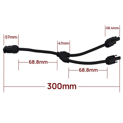 12AWG 1 Pair Solar MC4 Y Parallel Branch Connectors MFF&FMM Pair - eco - worthy - uk