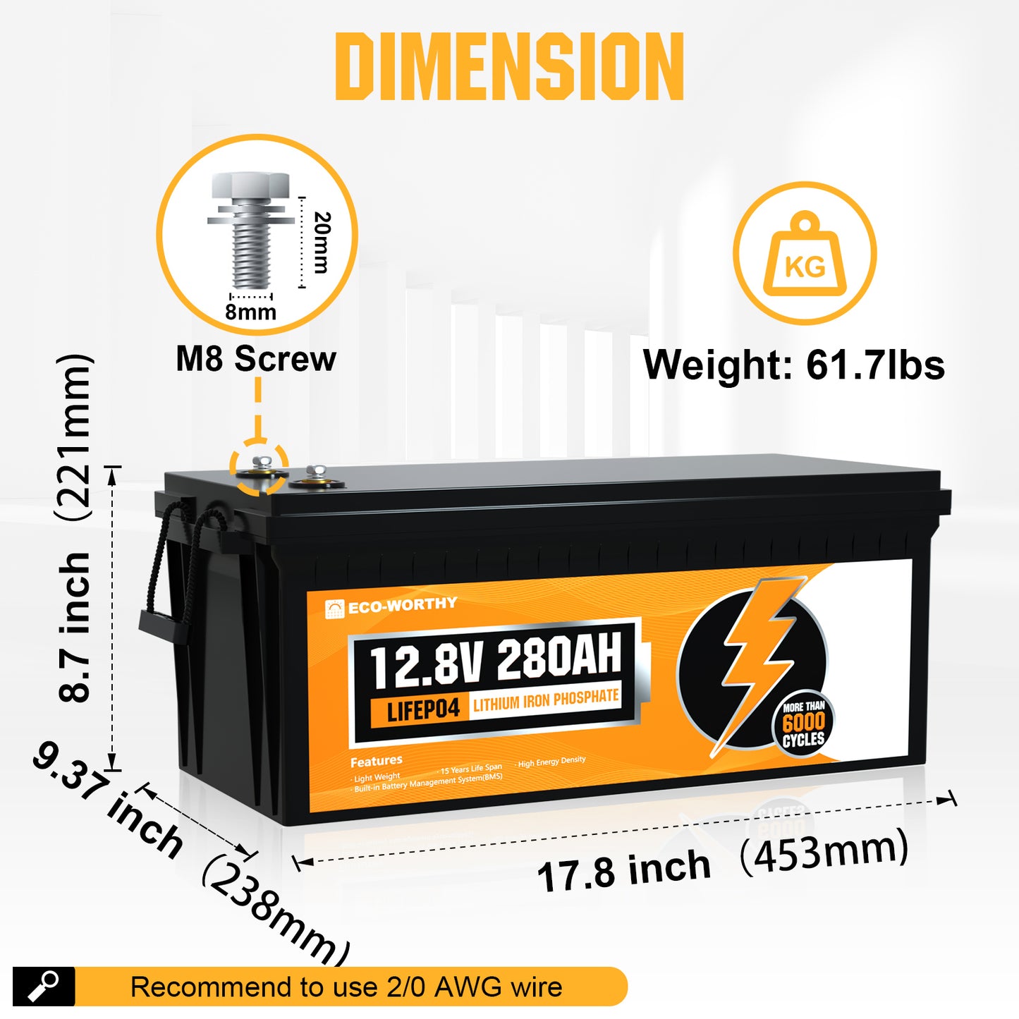 12V 280Ah LiFePO4 Lithium Battery