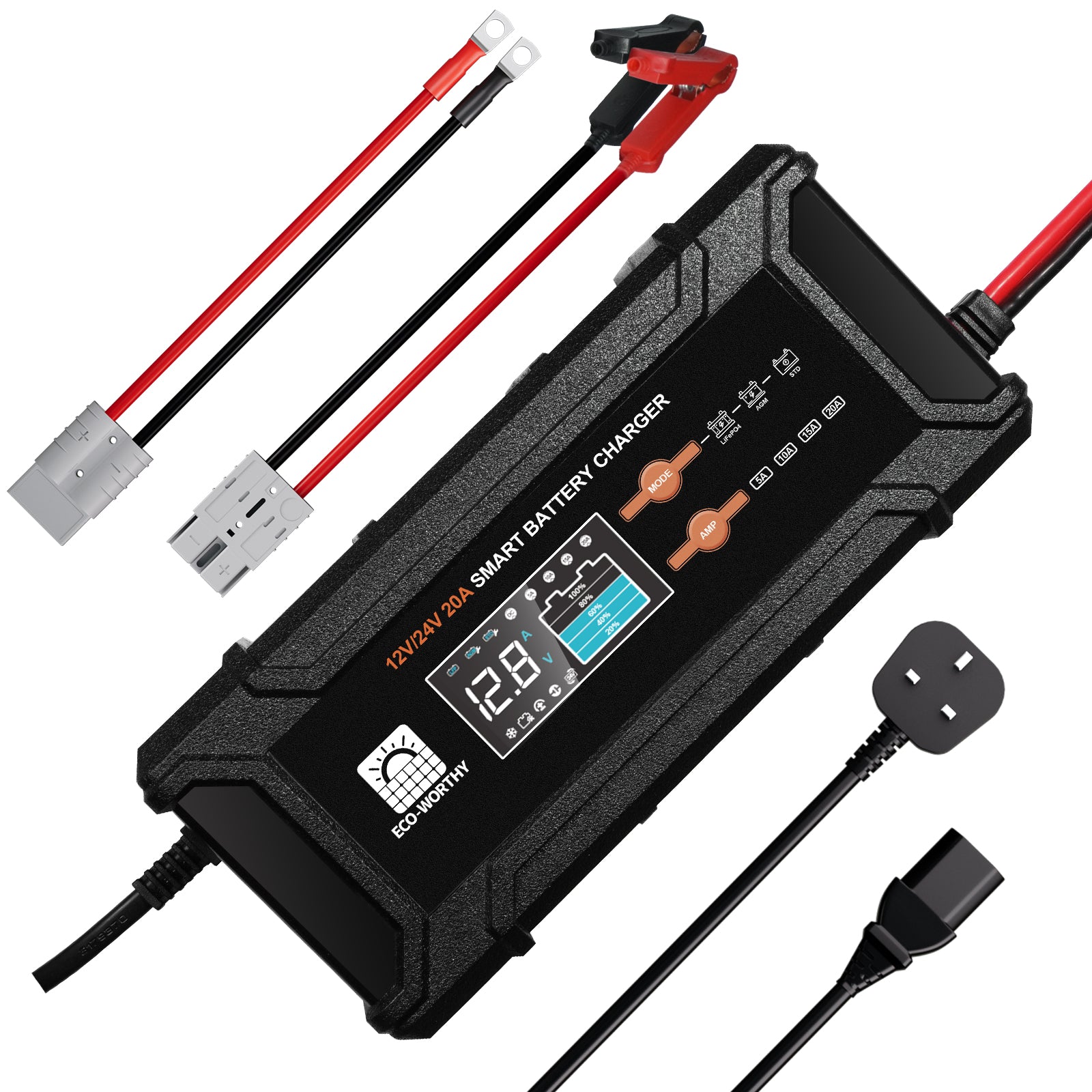 12v 24v Smart Battery Charger Lithium Battery