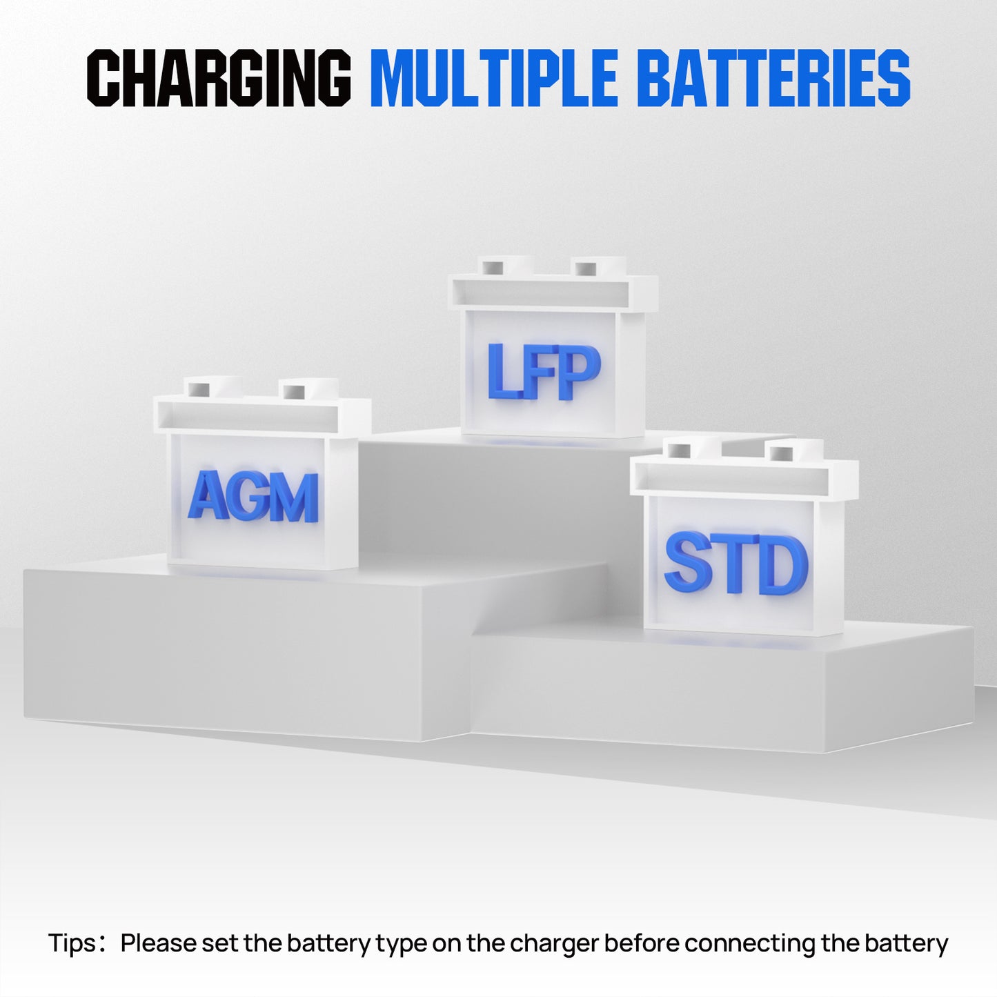 12v/24v 20A Smart Battery Charger for Lithium Battery