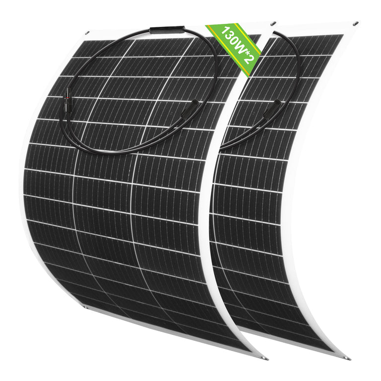 130W 12V Flexible Mono Solar Panel - eco - worthy - uk