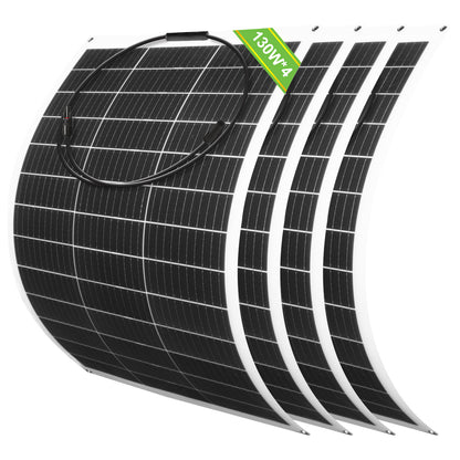 130W 12V Flexible Mono Solar Panel - eco - worthy - uk