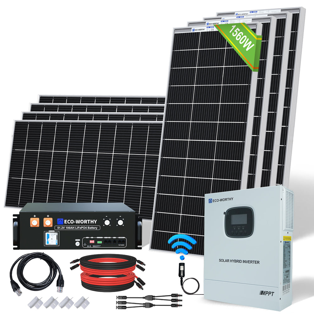 1560W_48V_8x_Bifacial_195W_Complete_MPPT_Off_Grid_Solar_Kit