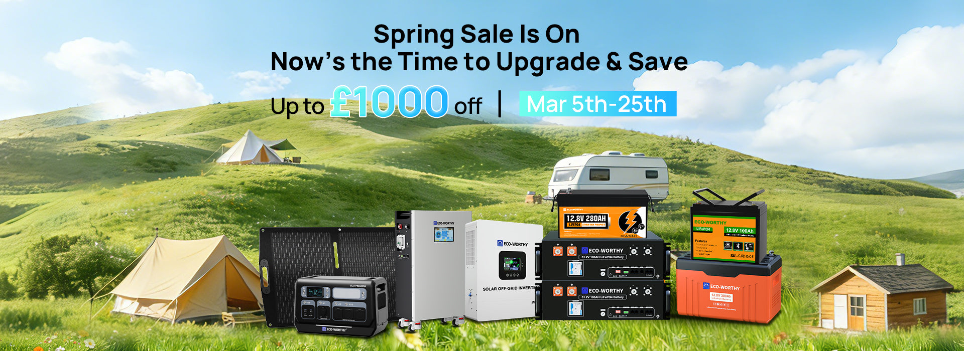 Eco Worthy Spring 2026 Solar Battery & Home Power Deals – LiFePO4 Backup Storage, Portable Stations & Inverters UK