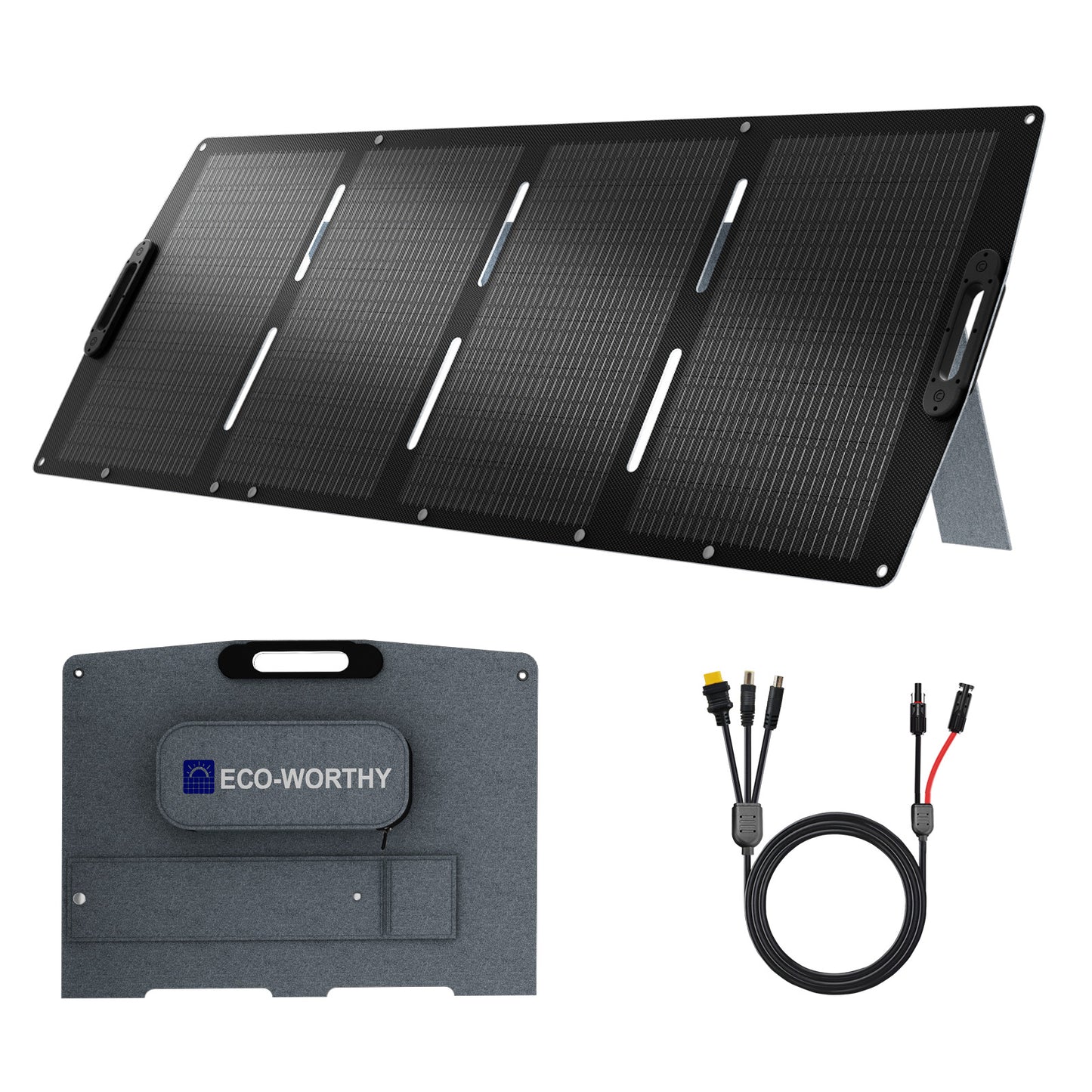 200W12VFoldableSolarPanelSuitcaseforOutdoorCampingRV1