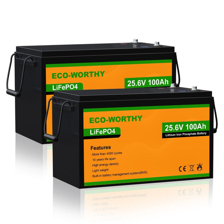 24V 100Ah LiFePO4 Lithium Battery Upgraded Bluetooth Version and Low - Temp Protection - eco - worthy - uk
