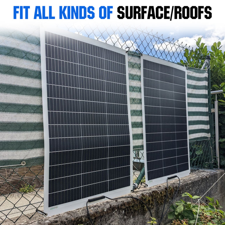 130W 12V Flexible Mono Solar Panel - eco - worthy - uk