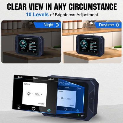 300A 3.5" Touchable Display Battery Monitor with Hall Sensor for AGM and Lithium (LiFePO4) Batteries - eco - worthy - uk