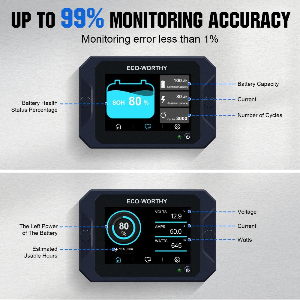 300A3.5TouchableDisplayBatteryMonitorwithHallSensorforAGMandLithium_LiFePO4_Batteries4