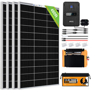 Eco-Worthy 480W 12V (4x Bifacial 120W) Complete MPPT Off Grid Solar Kit