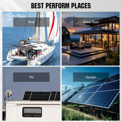 480W 12V (4x Bifacial 120W) Complete MPPT Off Grid Solar Kit - eco - worthy - uk