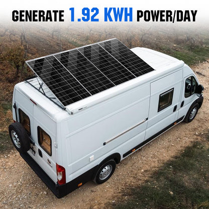 480W 12V (4x Bifacial 120W) Complete MPPT Off Grid Solar Kit - eco - worthy - uk