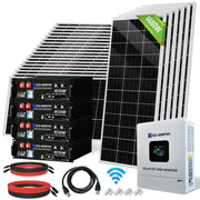 Eco-Worthy 48V 4680W (24x Bifacial 195W) Complete Off Grid Solar Panel Kit
