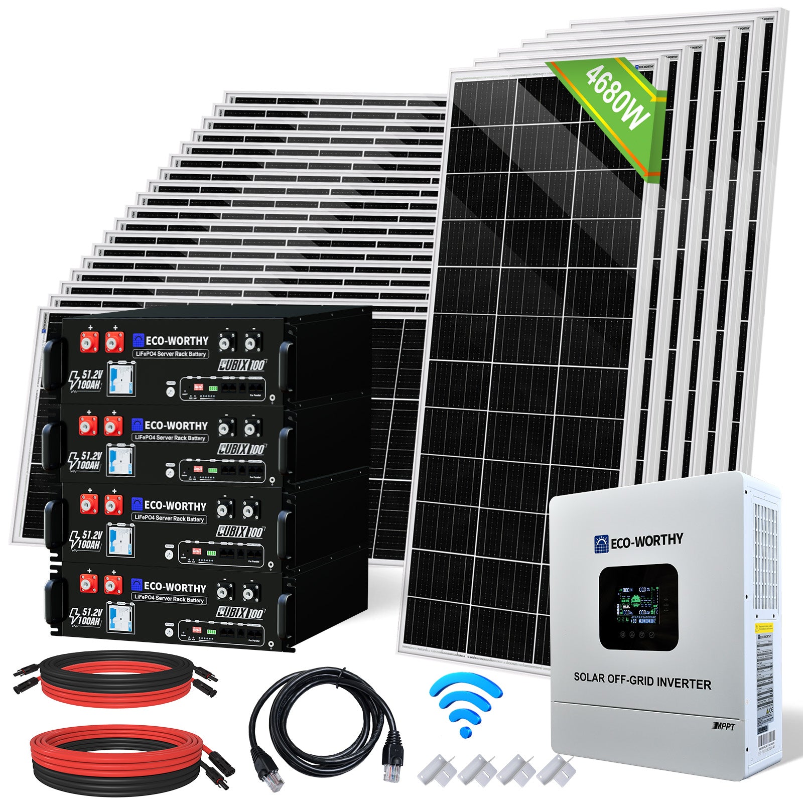48V 4680W Complete MPPT Off Grid Solar Kit