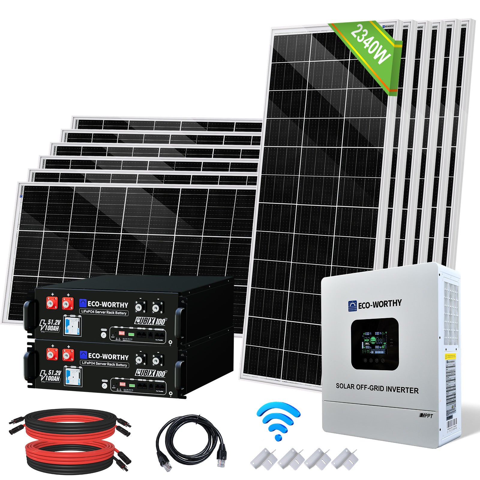 48V 2340W Complete MPPT Off Grid Solar Kit