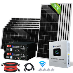 Eco-Worthy 48V 2340W  (12x Bifacial 195W) Complete MPPT Off Grid Solar Kit