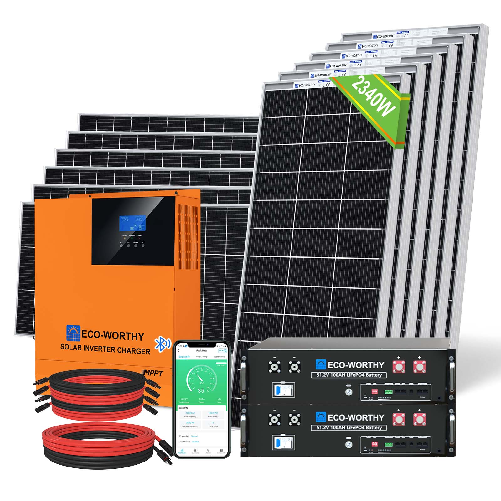 48V_2340W_12x_Bifacial_195W_Complete_MPPT_Off_Grid_Solar_Kit