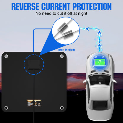10W Portable Solar Trickle Charger for 12V Batteries in Car & Boat - eco - worthy - uk