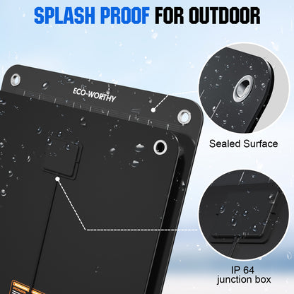 10W Portable Solar Trickle Charger for 12V Batteries in Car & Boat - eco - worthy - uk