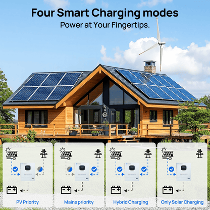 All - in - one Inverter Built in 3000W 48V Pure Sine Wave Power Inverter & 60A Controller for Off Grid System - eco - worthy - uk