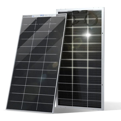 Bifacial 195W 12V Monocrystalline Solar Panel - eco - worthy - uk